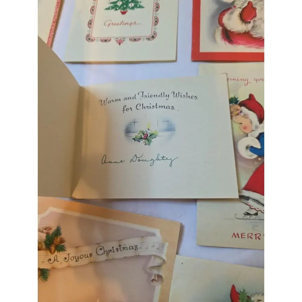 Lot Of 20 Vintage Christmas Cards Used Norcross Hallmark